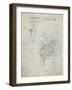 PP234-Antique Grid Parchment Golf Bag Patent Poster-Cole Borders-Framed Giclee Print