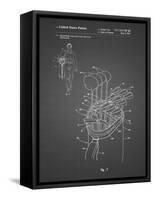 PP234-Black Grid Golf Bag Patent Poster-Cole Borders-Framed Stretched Canvas