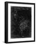 PP234-Black Grunge Golf Bag Patent Poster-Cole Borders-Framed Giclee Print