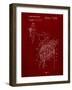 PP234-Burgundy Golf Bag Patent Poster-Cole Borders-Framed Giclee Print