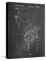PP234-Chalkboard Golf Bag Patent Poster-Cole Borders-Stretched Canvas