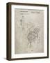 PP234-Sandstone Golf Bag Patent Poster-Cole Borders-Framed Giclee Print