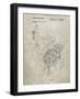 PP234-Sandstone Golf Bag Patent Poster-Cole Borders-Framed Giclee Print