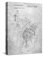 PP234-Slate Golf Bag Patent Poster-Cole Borders-Stretched Canvas