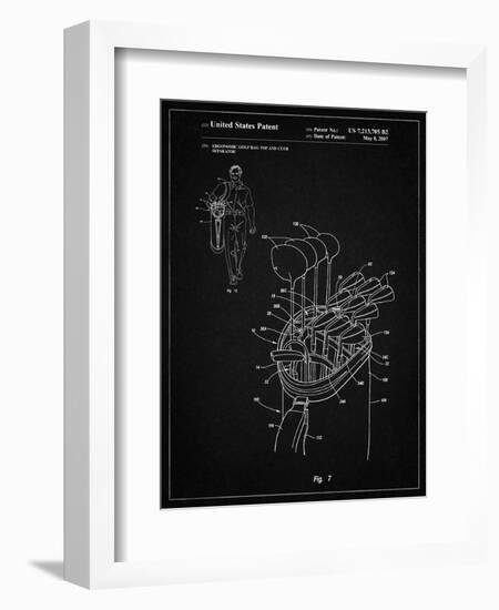 PP234-Vintage Black Golf Bag Patent Poster-Cole Borders-Framed Giclee Print