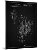 PP234-Vintage Black Golf Bag Patent Poster-Cole Borders-Mounted Giclee Print