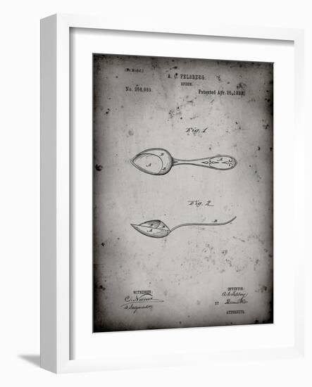 PP236-Faded Grey Training Spoon Patent Poster-Cole Borders-Framed Giclee Print
