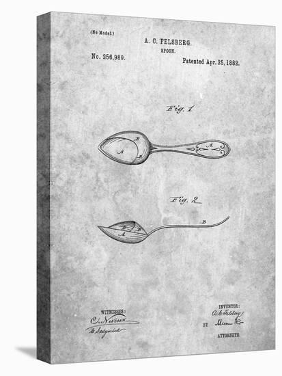 PP236-Slate Training Spoon Patent Poster-Cole Borders-Stretched Canvas