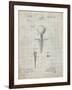 PP237-Antique Grid Parchment Vintage Golf Tee 1899 Patent Poster-Cole Borders-Framed Giclee Print