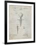 PP237-Antique Grid Parchment Vintage Golf Tee 1899 Patent Poster-Cole Borders-Framed Giclee Print