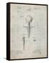 PP237-Antique Grid Parchment Vintage Golf Tee 1899 Patent Poster-Cole Borders-Framed Stretched Canvas