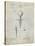 PP237-Antique Grid Parchment Vintage Golf Tee 1899 Patent Poster-Cole Borders-Stretched Canvas