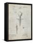 PP237-Antique Grid Parchment Vintage Golf Tee 1899 Patent Poster-Cole Borders-Framed Stretched Canvas