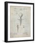 PP237-Antique Grid Parchment Vintage Golf Tee 1899 Patent Poster-Cole Borders-Framed Giclee Print