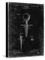 PP237-Black Grunge Vintage Golf Tee 1899 Patent Poster-Cole Borders-Stretched Canvas