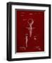 PP237-Burgundy Vintage Golf Tee 1899 Patent Poster-Cole Borders-Framed Giclee Print