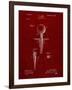 PP237-Burgundy Vintage Golf Tee 1899 Patent Poster-Cole Borders-Framed Giclee Print