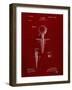 PP237-Burgundy Vintage Golf Tee 1899 Patent Poster-Cole Borders-Framed Giclee Print