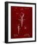 PP237-Burgundy Vintage Golf Tee 1899 Patent Poster-Cole Borders-Framed Giclee Print