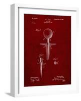 PP237-Burgundy Vintage Golf Tee 1899 Patent Poster-Cole Borders-Framed Giclee Print