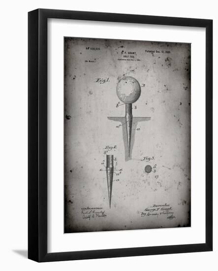 PP237-Faded Grey Vintage Golf Tee 1899 Patent Poster-Cole Borders-Framed Giclee Print