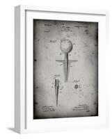 PP237-Faded Grey Vintage Golf Tee 1899 Patent Poster-Cole Borders-Framed Giclee Print