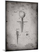 PP237-Faded Grey Vintage Golf Tee 1899 Patent Poster-Cole Borders-Mounted Giclee Print