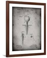 PP237-Faded Grey Vintage Golf Tee 1899 Patent Poster-Cole Borders-Framed Giclee Print