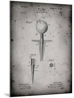 PP237-Faded Grey Vintage Golf Tee 1899 Patent Poster-Cole Borders-Mounted Giclee Print