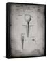 PP237-Faded Grey Vintage Golf Tee 1899 Patent Poster-Cole Borders-Framed Stretched Canvas