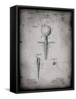 PP237-Faded Grey Vintage Golf Tee 1899 Patent Poster-Cole Borders-Framed Stretched Canvas