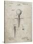 PP237-Sandstone Vintage Golf Tee 1899 Patent Poster-Cole Borders-Stretched Canvas