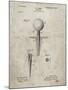 PP237-Sandstone Vintage Golf Tee 1899 Patent Poster-Cole Borders-Mounted Giclee Print