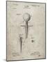 PP237-Sandstone Vintage Golf Tee 1899 Patent Poster-Cole Borders-Mounted Giclee Print