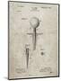 PP237-Sandstone Vintage Golf Tee 1899 Patent Poster-Cole Borders-Mounted Giclee Print