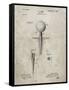 PP237-Sandstone Vintage Golf Tee 1899 Patent Poster-Cole Borders-Framed Stretched Canvas