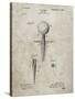 PP237-Sandstone Vintage Golf Tee 1899 Patent Poster-Cole Borders-Stretched Canvas