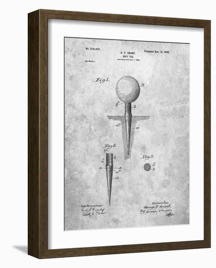 PP237-Slate Vintage Golf Tee 1899 Patent Poster-Cole Borders-Framed Giclee Print