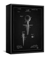 PP237-Vintage Black Vintage Golf Tee 1899 Patent Poster-Cole Borders-Framed Stretched Canvas