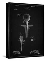 PP237-Vintage Black Vintage Golf Tee 1899 Patent Poster-Cole Borders-Stretched Canvas