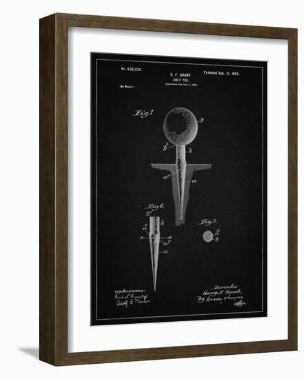 PP237-Vintage Black Vintage Golf Tee 1899 Patent Poster-Cole Borders-Framed Giclee Print
