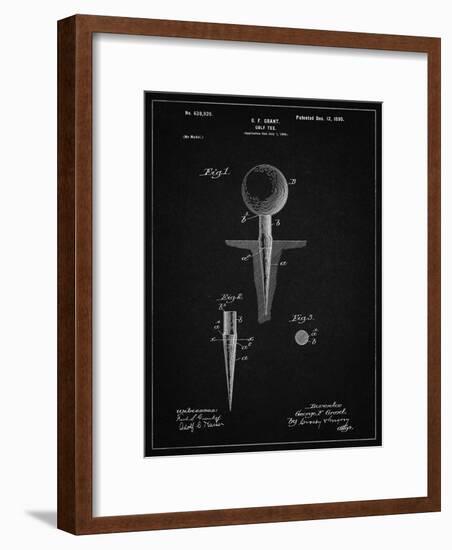 PP237-Vintage Black Vintage Golf Tee 1899 Patent Poster-Cole Borders-Framed Giclee Print