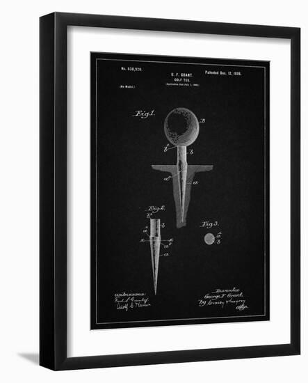 PP237-Vintage Black Vintage Golf Tee 1899 Patent Poster-Cole Borders-Framed Giclee Print