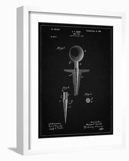 PP237-Vintage Black Vintage Golf Tee 1899 Patent Poster-Cole Borders-Framed Giclee Print