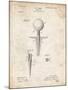 PP237-Vintage Parchment Vintage Golf Tee 1899 Patent Poster-Cole Borders-Mounted Giclee Print