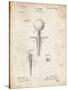 PP237-Vintage Parchment Vintage Golf Tee 1899 Patent Poster-Cole Borders-Stretched Canvas