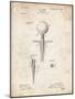 PP237-Vintage Parchment Vintage Golf Tee 1899 Patent Poster-Cole Borders-Mounted Giclee Print