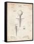 PP237-Vintage Parchment Vintage Golf Tee 1899 Patent Poster-Cole Borders-Framed Stretched Canvas