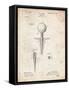 PP237-Vintage Parchment Vintage Golf Tee 1899 Patent Poster-Cole Borders-Framed Stretched Canvas