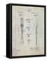 PP238-Antique Grid Parchment Fork Patent Poster-Cole Borders-Framed Stretched Canvas